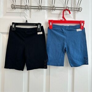Lily & Londyn's button biker shorts under dresses back blue girls size 6